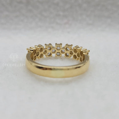 Floating Pave Set Round Cut Lab Grown Diamond Band