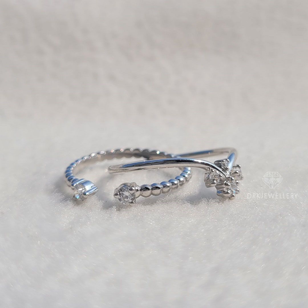 Crown Style Round Lab Grown Diamond Wedding Bridal Set