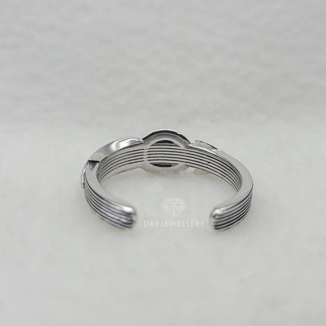 Round Cut Salt & Papper Diamond Two Tone Gold Men's Ring