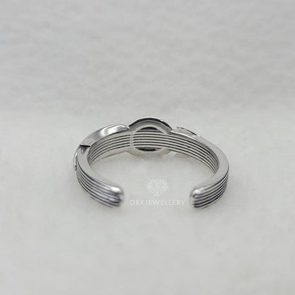 Round Cut Salt & Papper Diamond Two Tone Gold Men's Ring