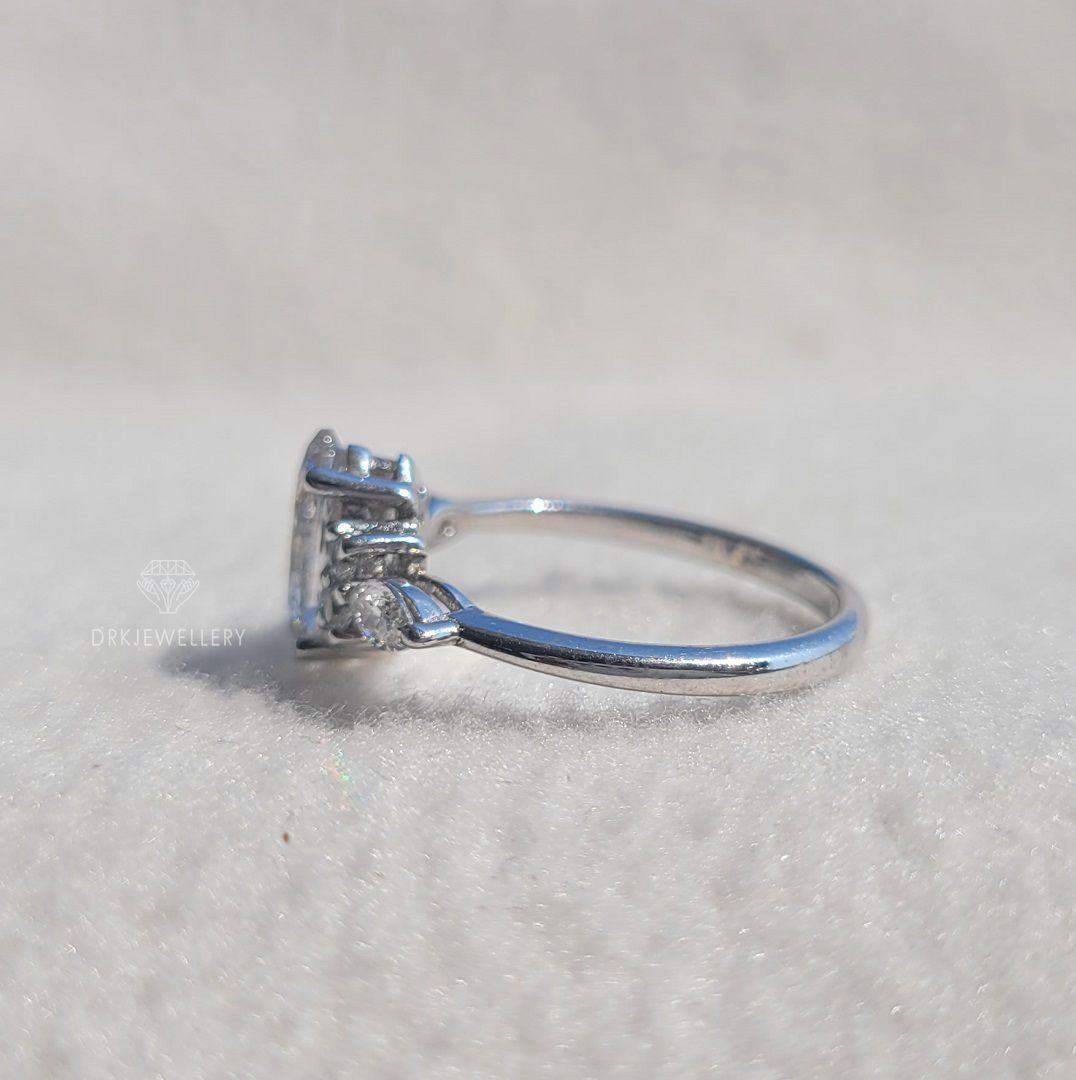 Marquise Cut Moissanite Vintage Inspired Gold Ring