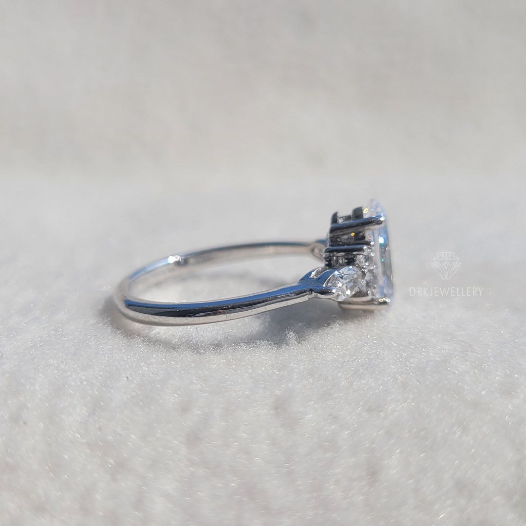 Marquise Cut Moissanite Vintage Inspired Gold Ring