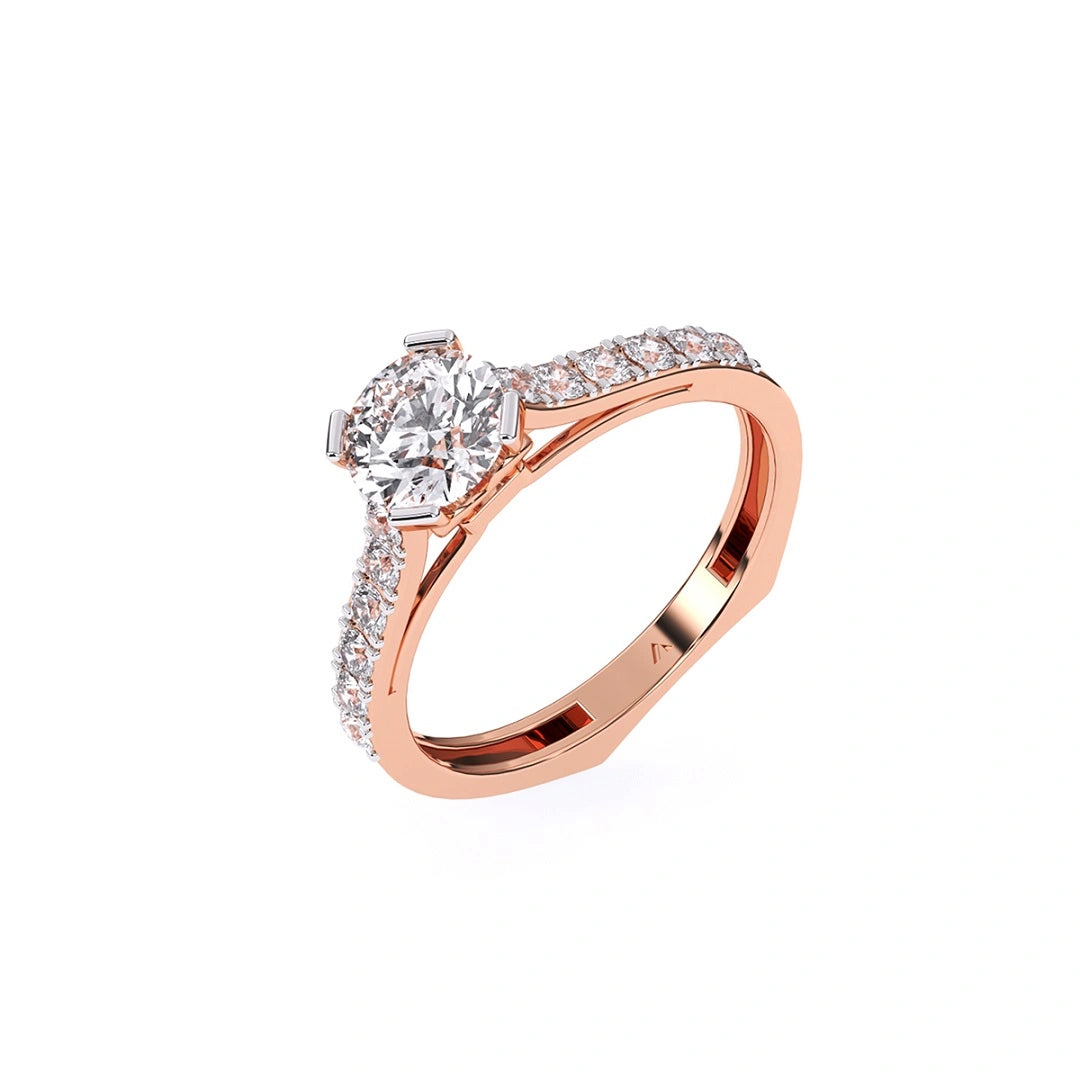 round diamond engagement ring for anniversary gifts