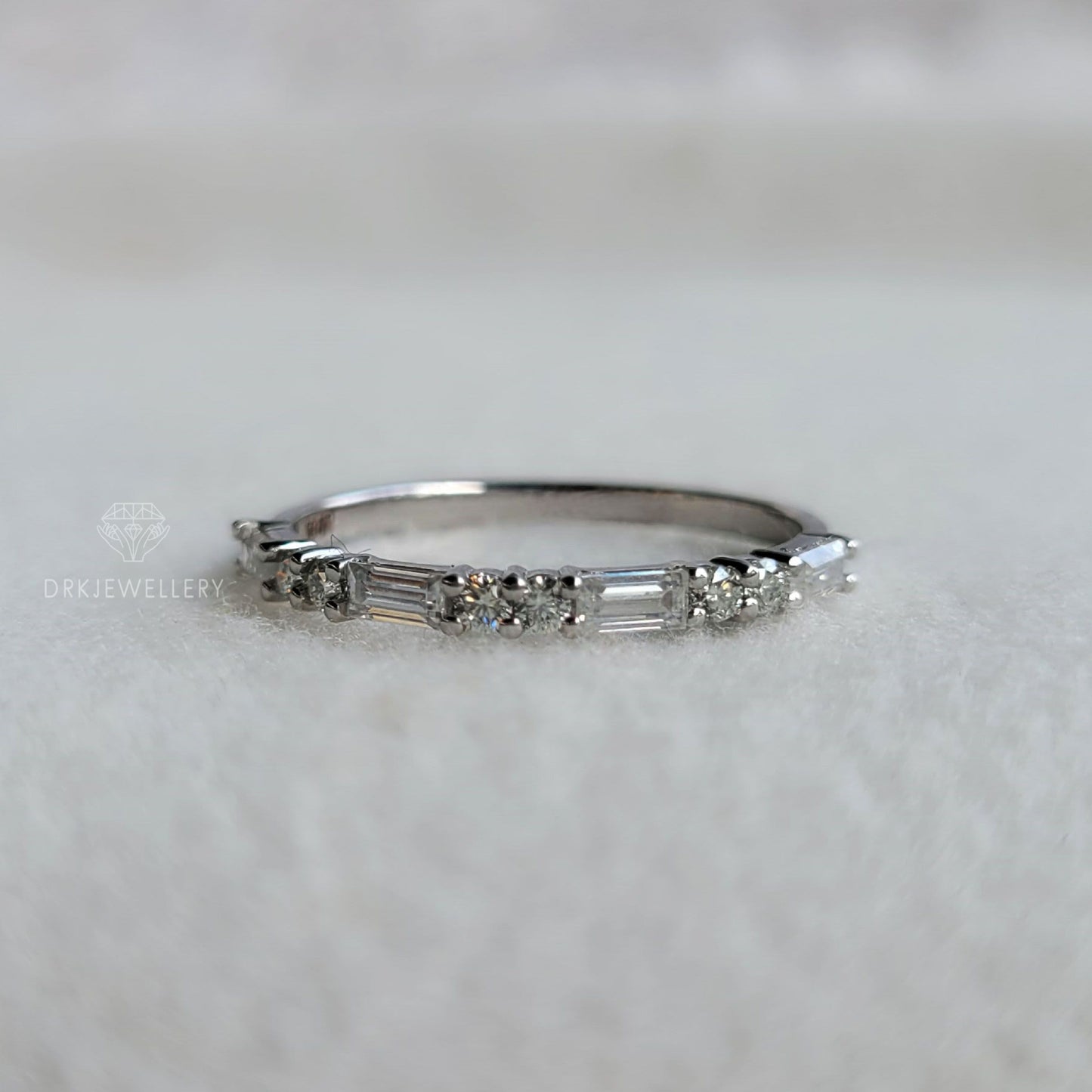 East West Baguette & Round Cut Eternity Band