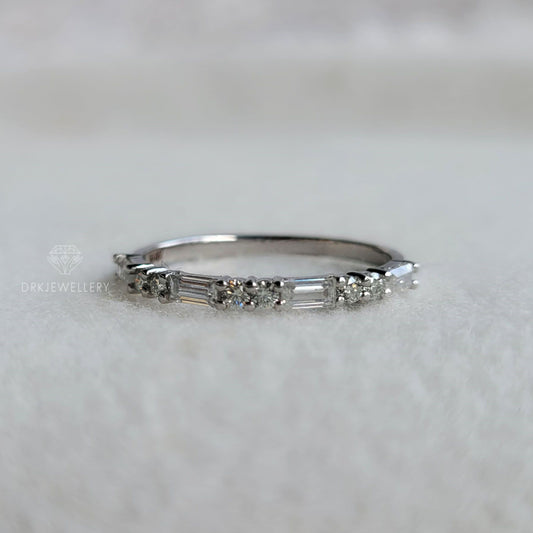 East West Baguette & Round Cut Eternity Band