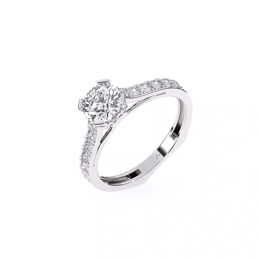 round diamond engagement ring for anniversary gifts