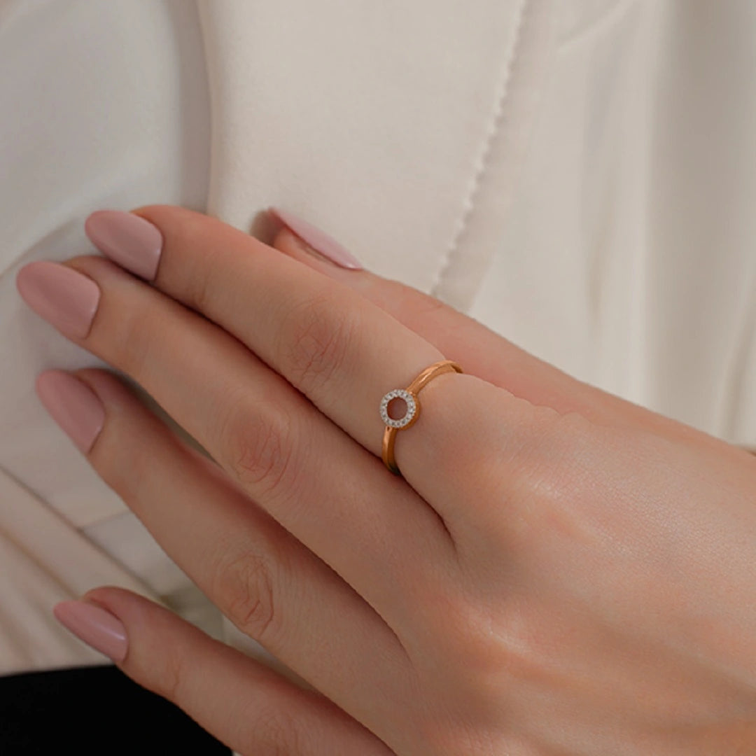 Round cut channel setting open halo gold solitaire engagement ring, best propose ring gift idea