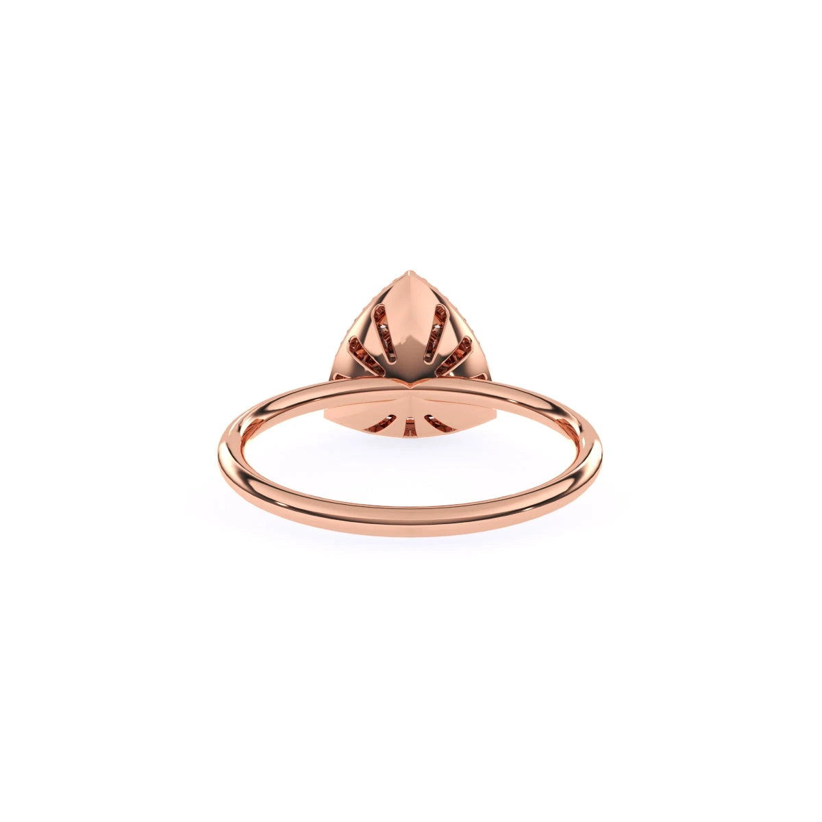 illusion style ring, 14k gold ring, gold ring, diamond ring, milgrain set ring, solitaire ring, triangle shape diamond ring, ersonalised gifts