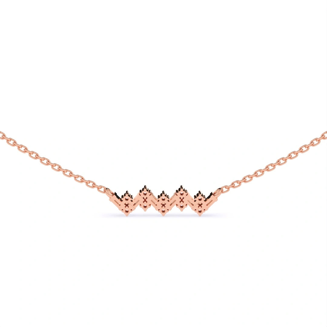 solid 14k rose gold chain pendant