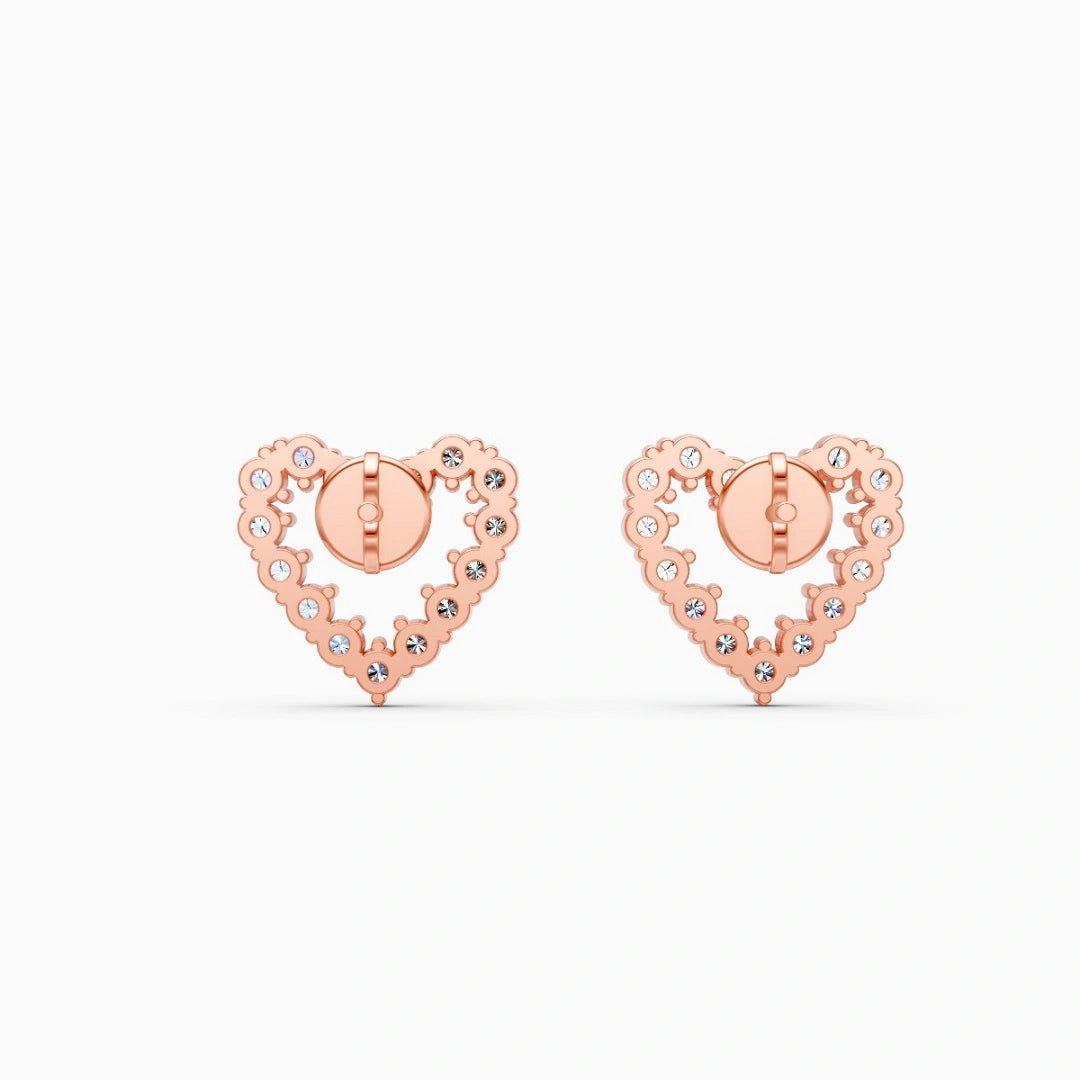rose gold 14 karat earrings stud