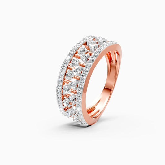 pave setting round cut lab grow diamond  eternity wedding band 