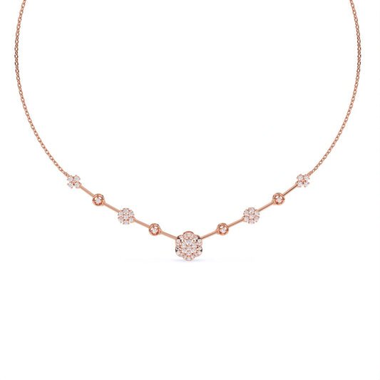 cluster necklace, diamond necklace, round cut pendant, chain necklace, personalised gifts, diamond pendant, women's wear. christmas gifts, valentines gifts