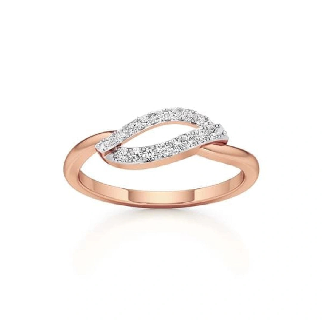 evil eye style ring, round cut ring, gold ring, rose gold ring, round cut ring, lab grown diamond 