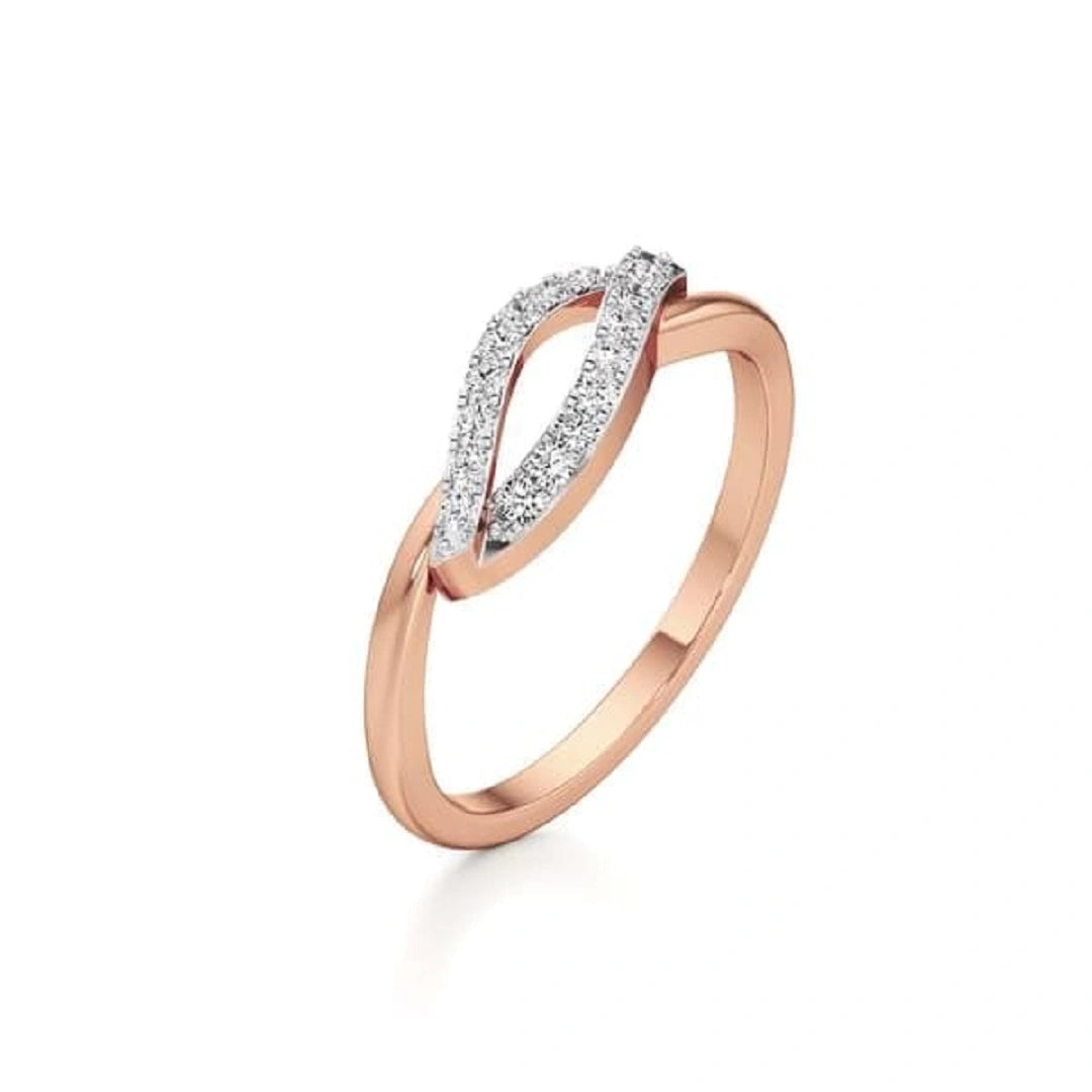 evil eye style ring, round cut ring, gold ring, rose gold ring, round cut ring, lab grown diamond 