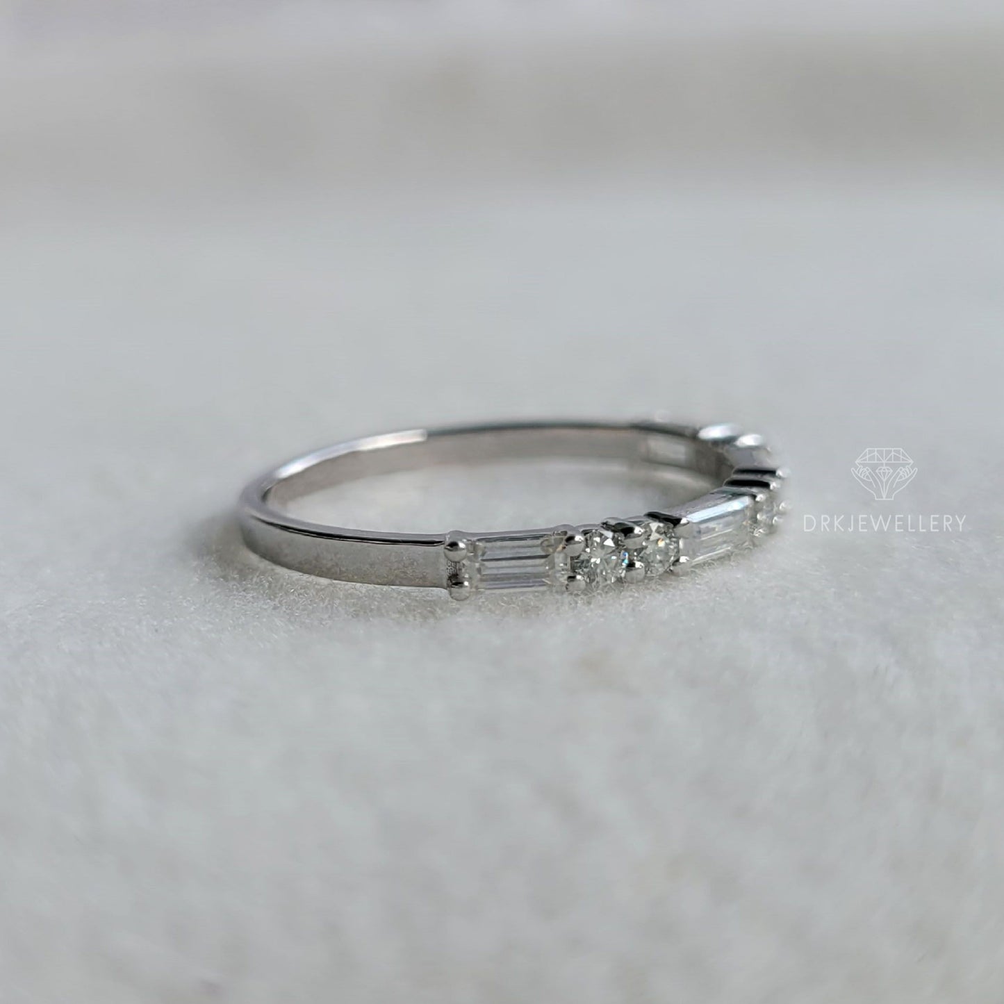 East West Baguette & Round Cut Eternity Band