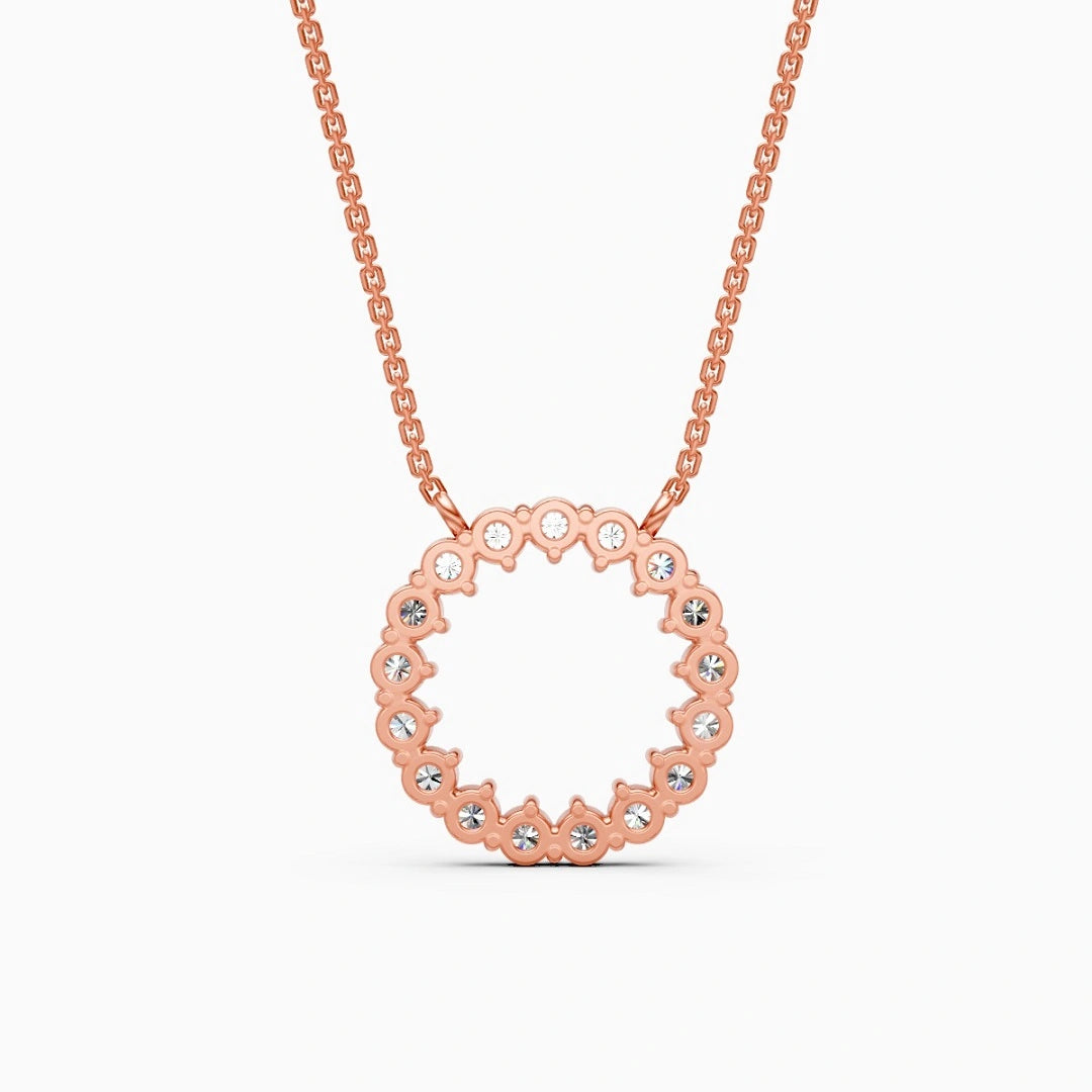 rose gold wedding and engagement pendant for her