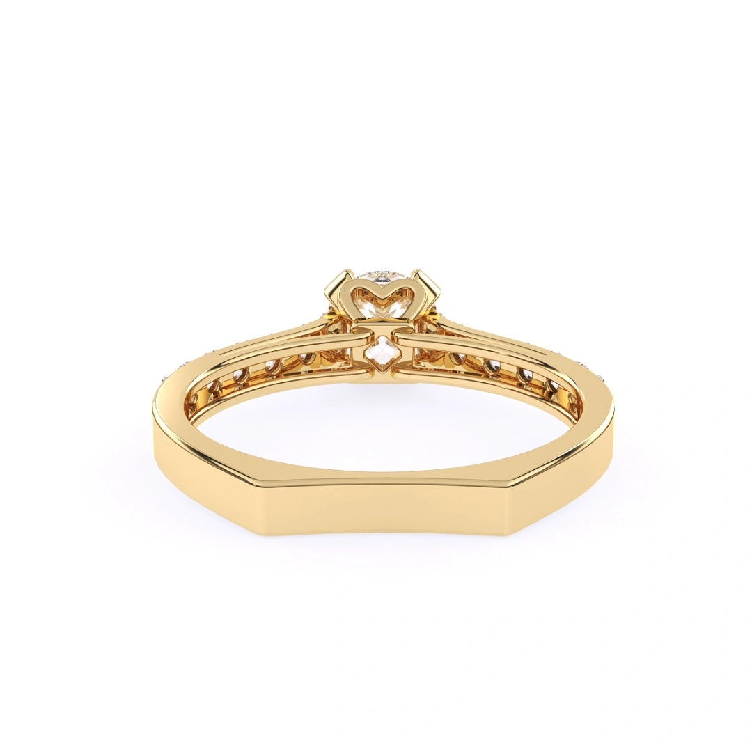 european shape band for engagement 