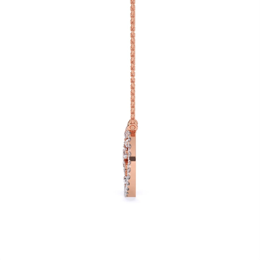 rose gold chain pendant for her