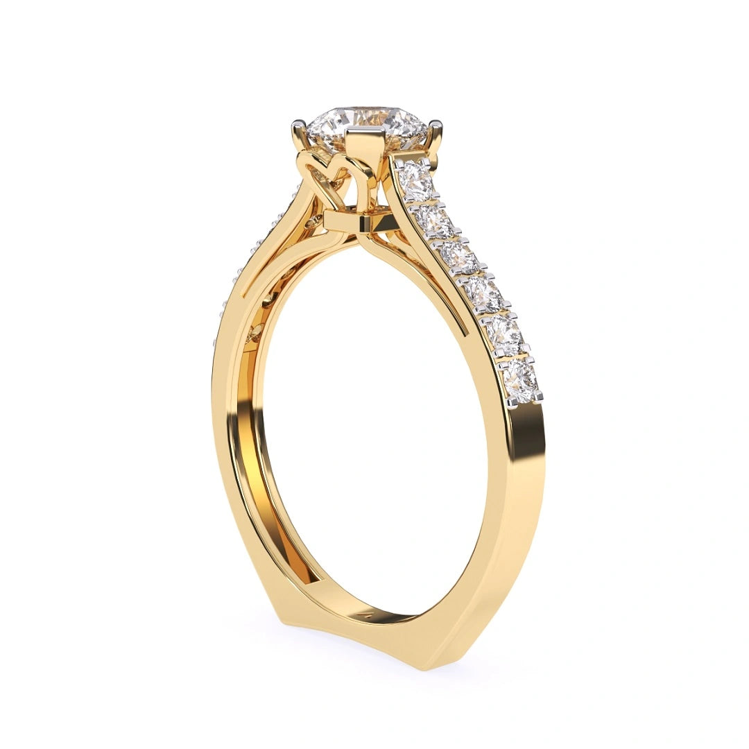 heart shank pave setting ring for her