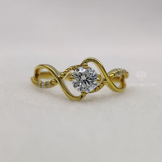 Infinity Style Round Cut Lab Diamond Ring