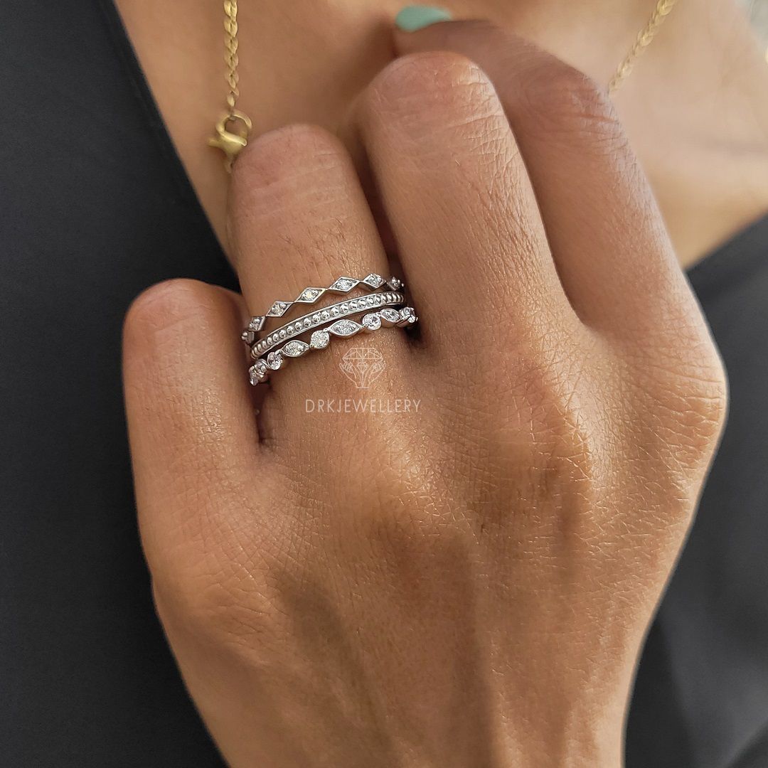 marquise cut ring, round cut ring, lab grown diamond ring, stackable ring, statement ring, gifts for her