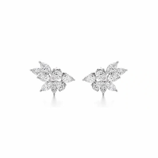 ear studs, earrings, ear drops, earlobe studs, diamond studs, multi diamond studs, dainty studs, daisy studs