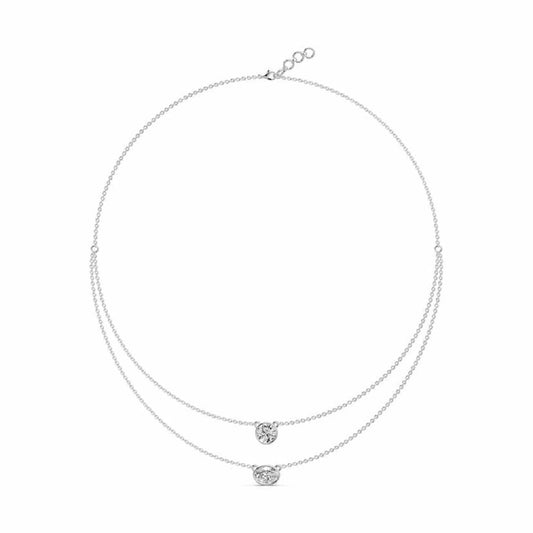 statement pendant, chain necklace, round cut diamond neccklace, bezel set necklace, gifts, gold chain necklace, loop closure necklace