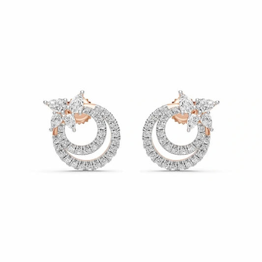 Multi layer shtyle earrings, diamond ear studs, pear shape earrings, ear studs, gifts, christmas gifts, handmade gifts