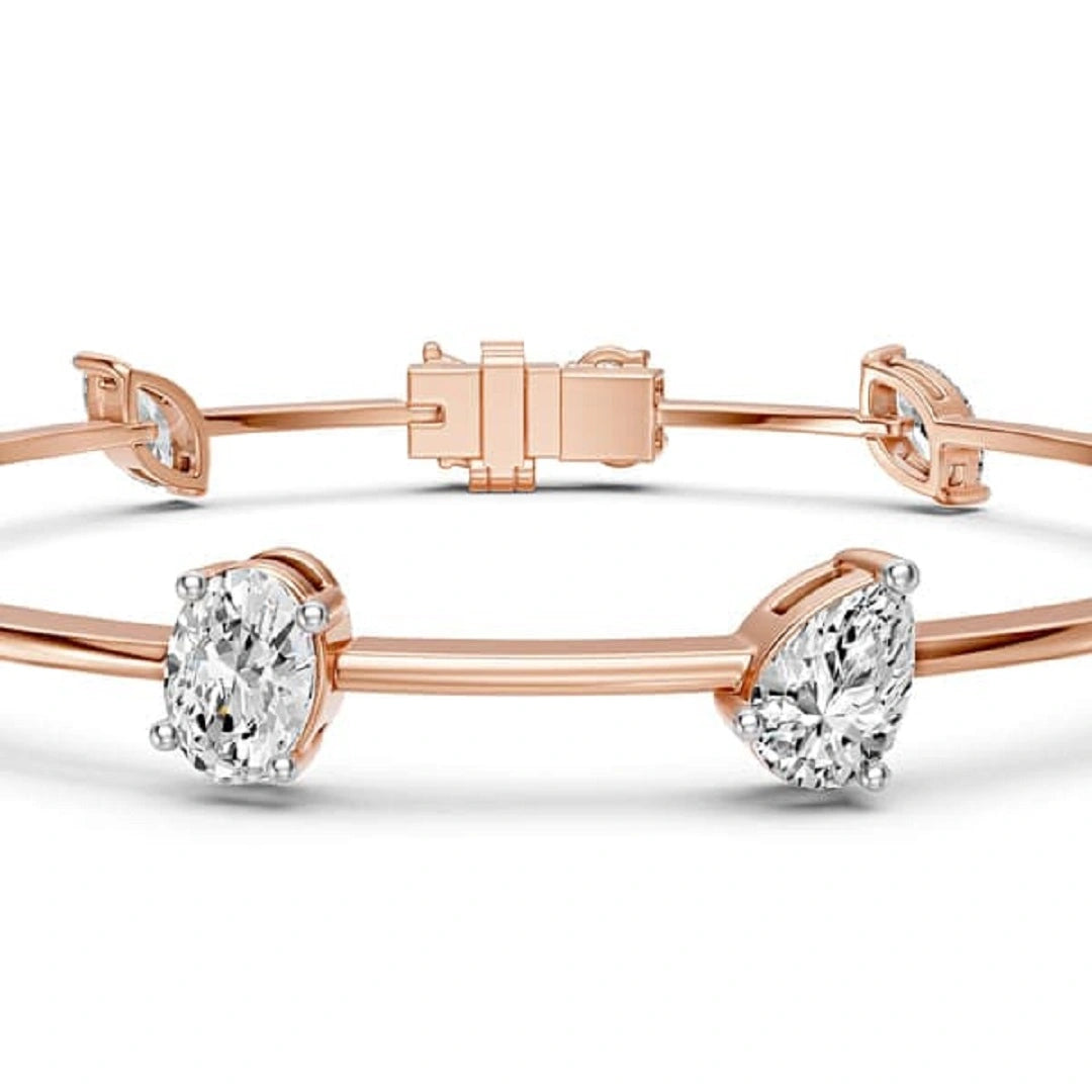 multi shape diamond bracelet, engagement bracelet, weddig bracelet. daily wear bracelet, dainty ewelry, anniversary gifts