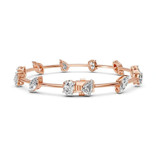 multi shape diamond bracelet, engagement bracelet, weddig bracelet. daily wear bracelet, dainty ewelry, anniversary gifts