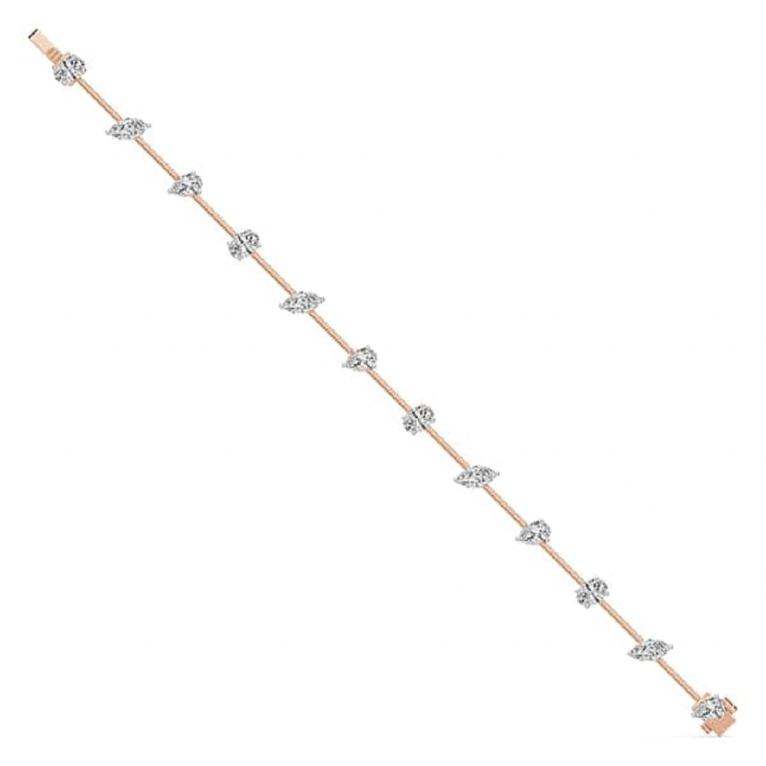 multi shape diamond bracelet, engagement bracelet, weddig bracelet. daily wear bracelet, dainty ewelry, anniversary gifts