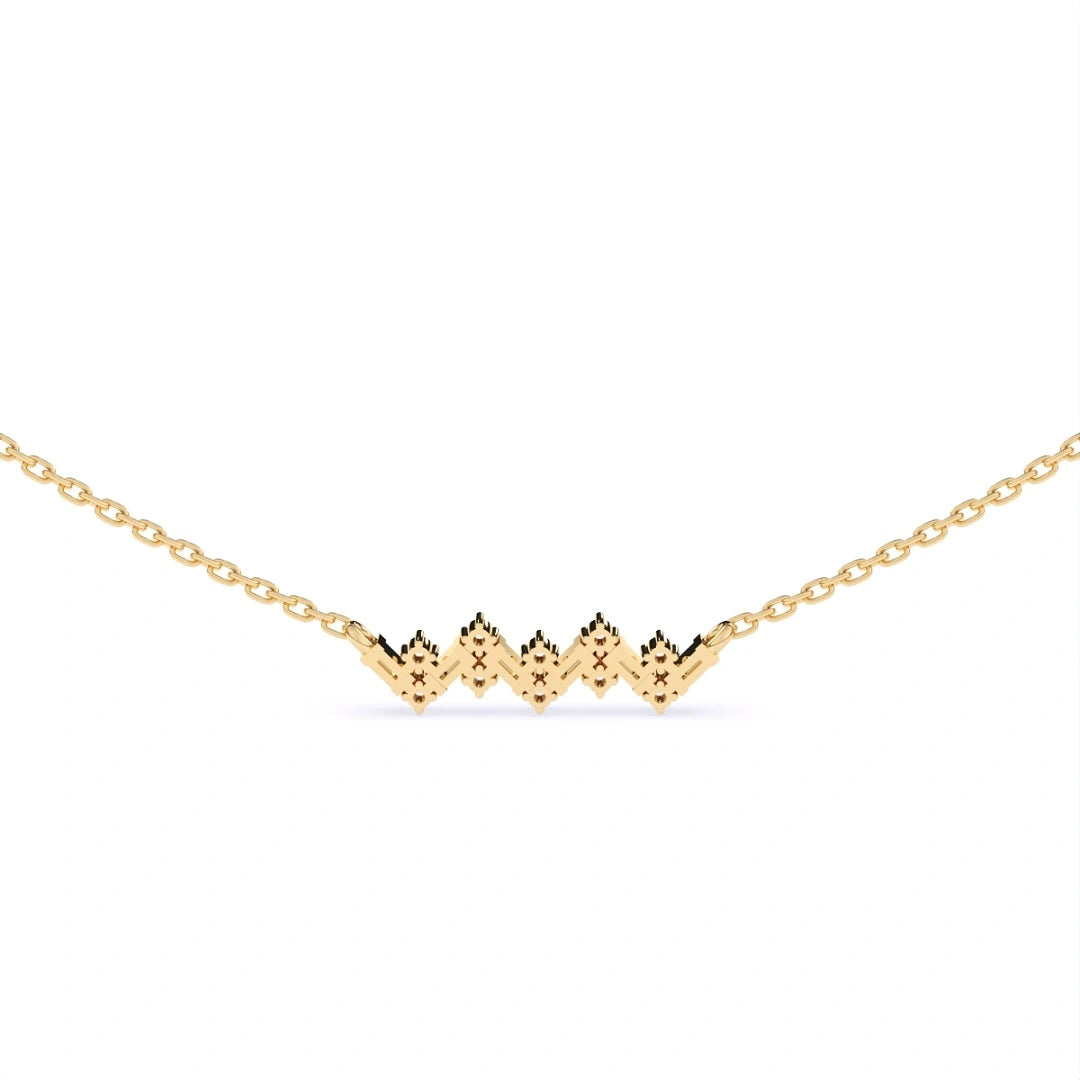 solid 14k yellow gold chain pendant