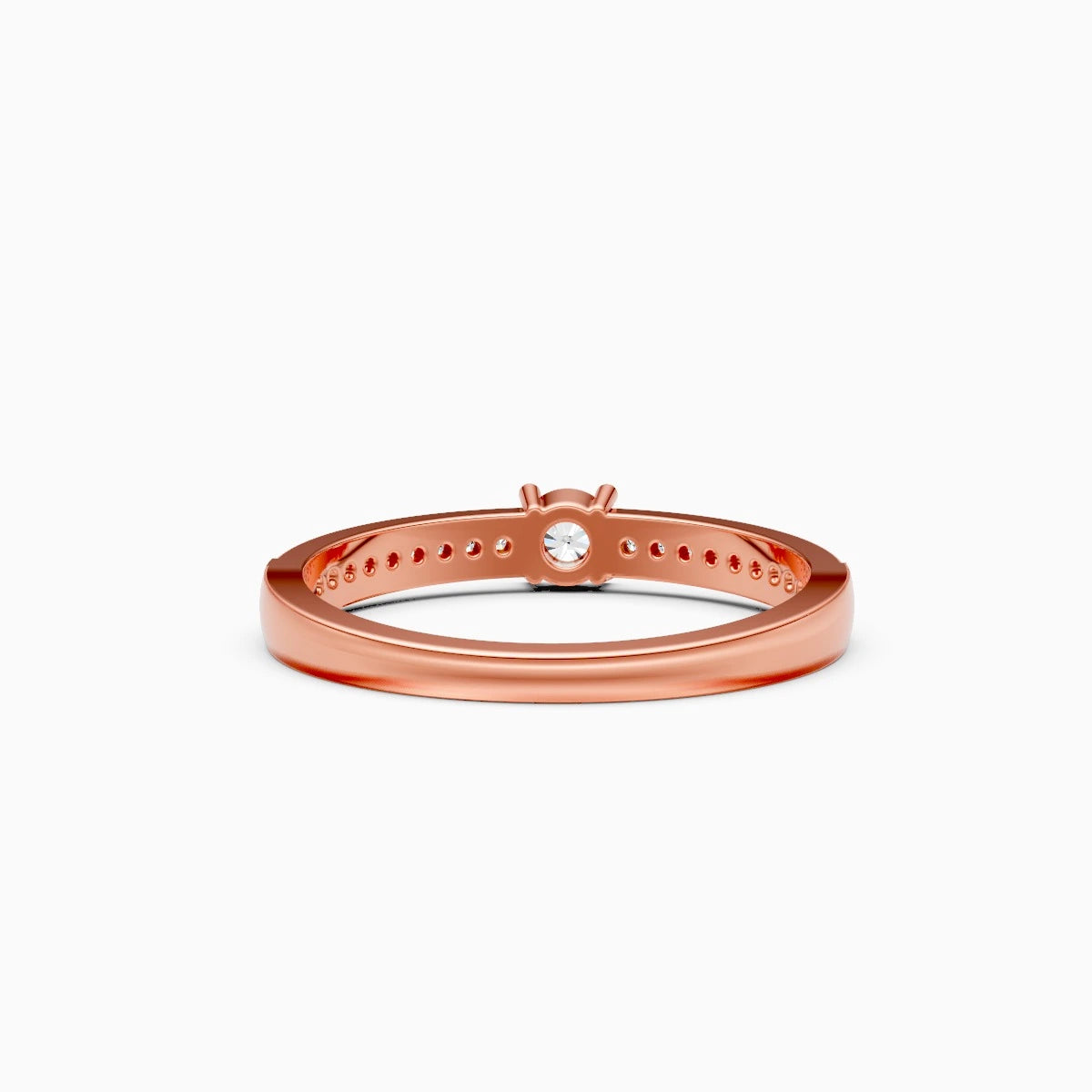 solid 14k rose gold ring also available in 925 sterling silver