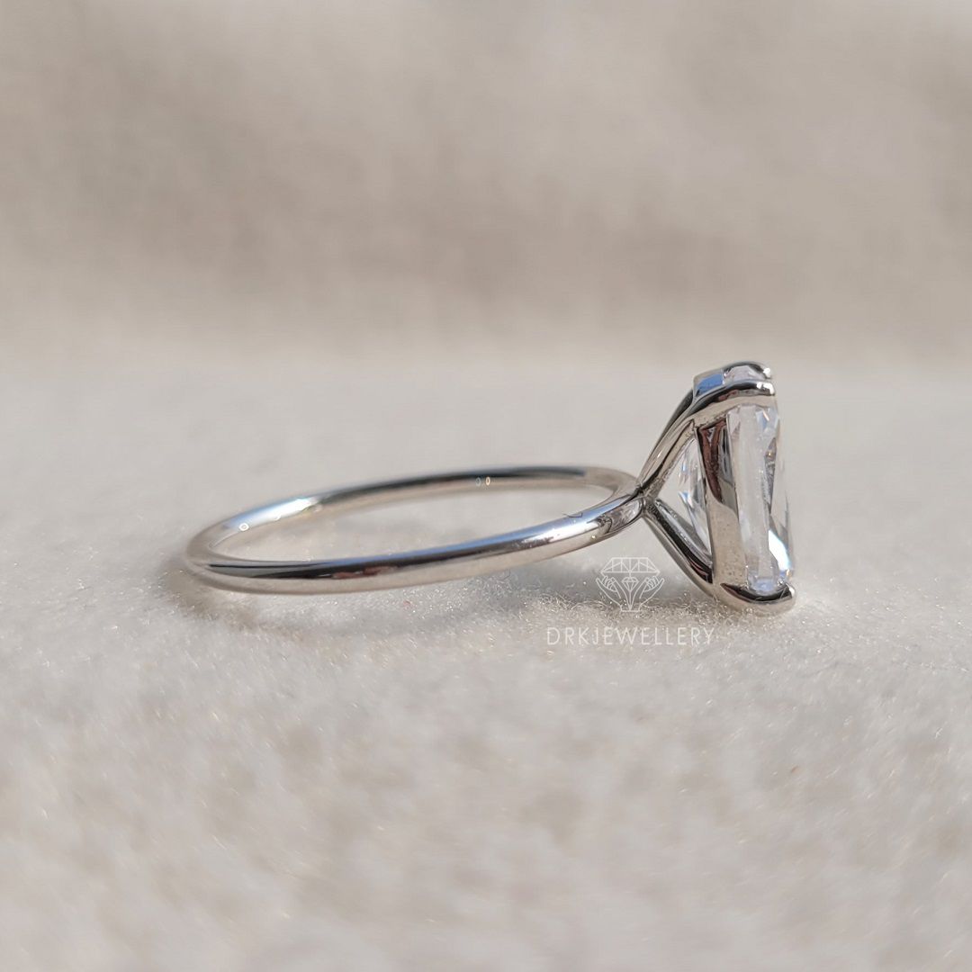 basket shank style solid 14k gold solitaire ring