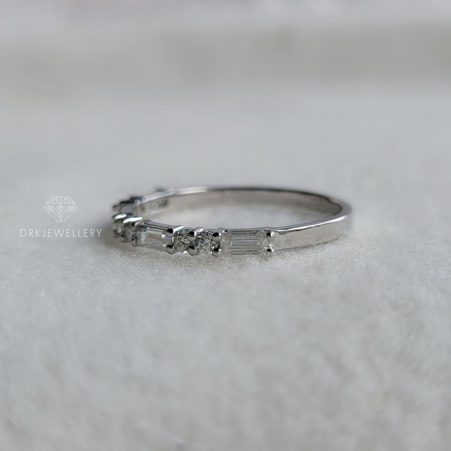 East West Baguette & Round Cut Eternity Band