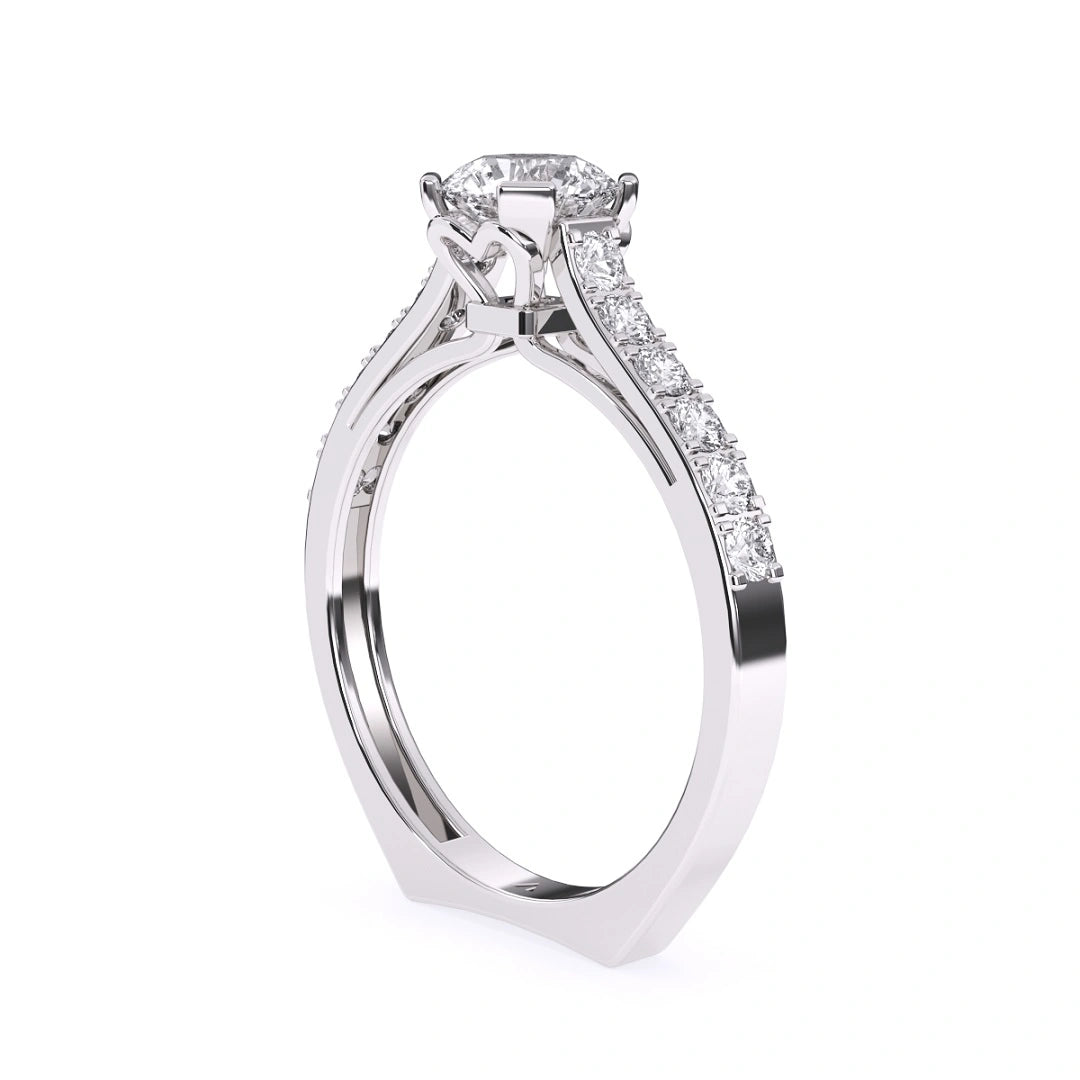 heart shank pave setting ring for her