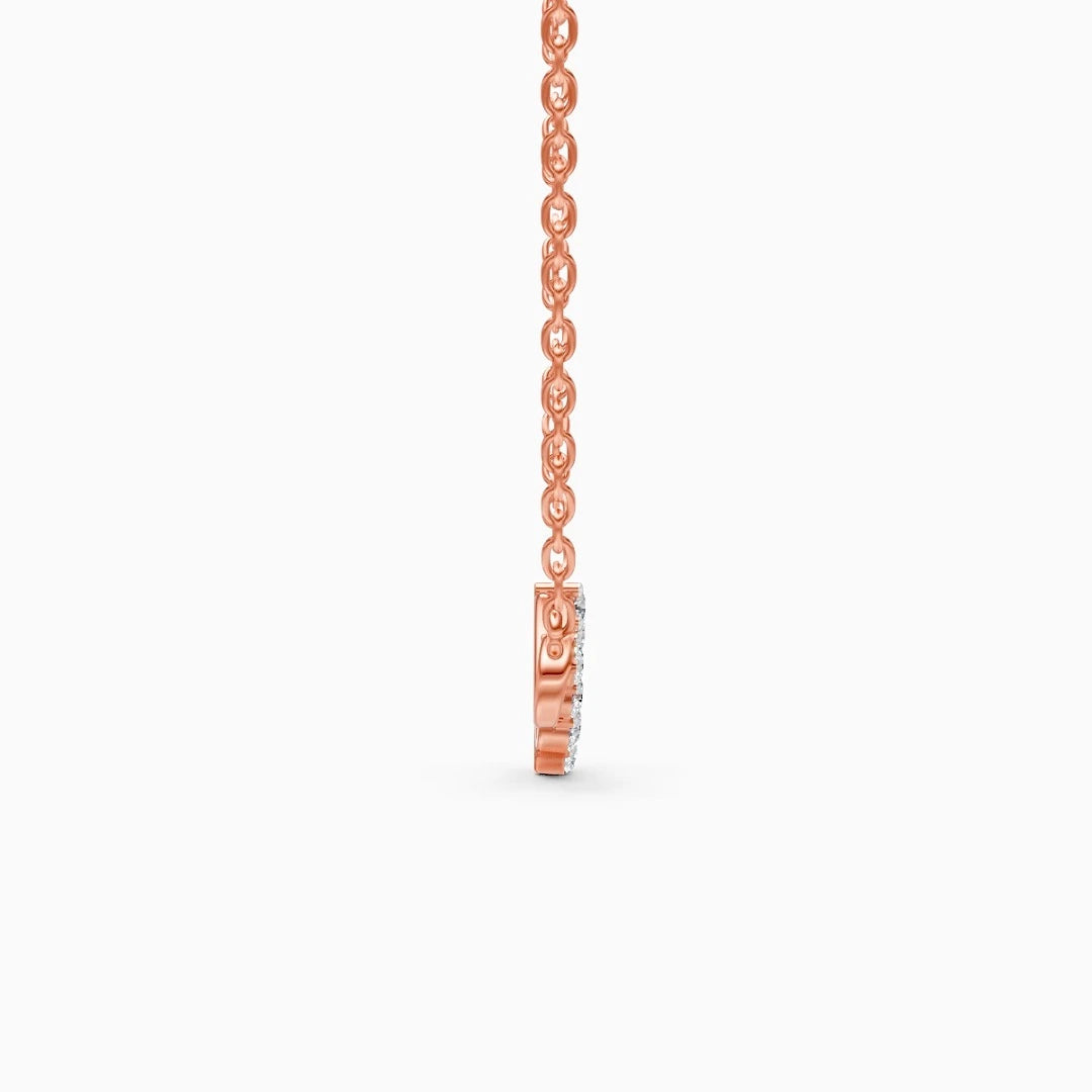 rose gold wedding pendant chain