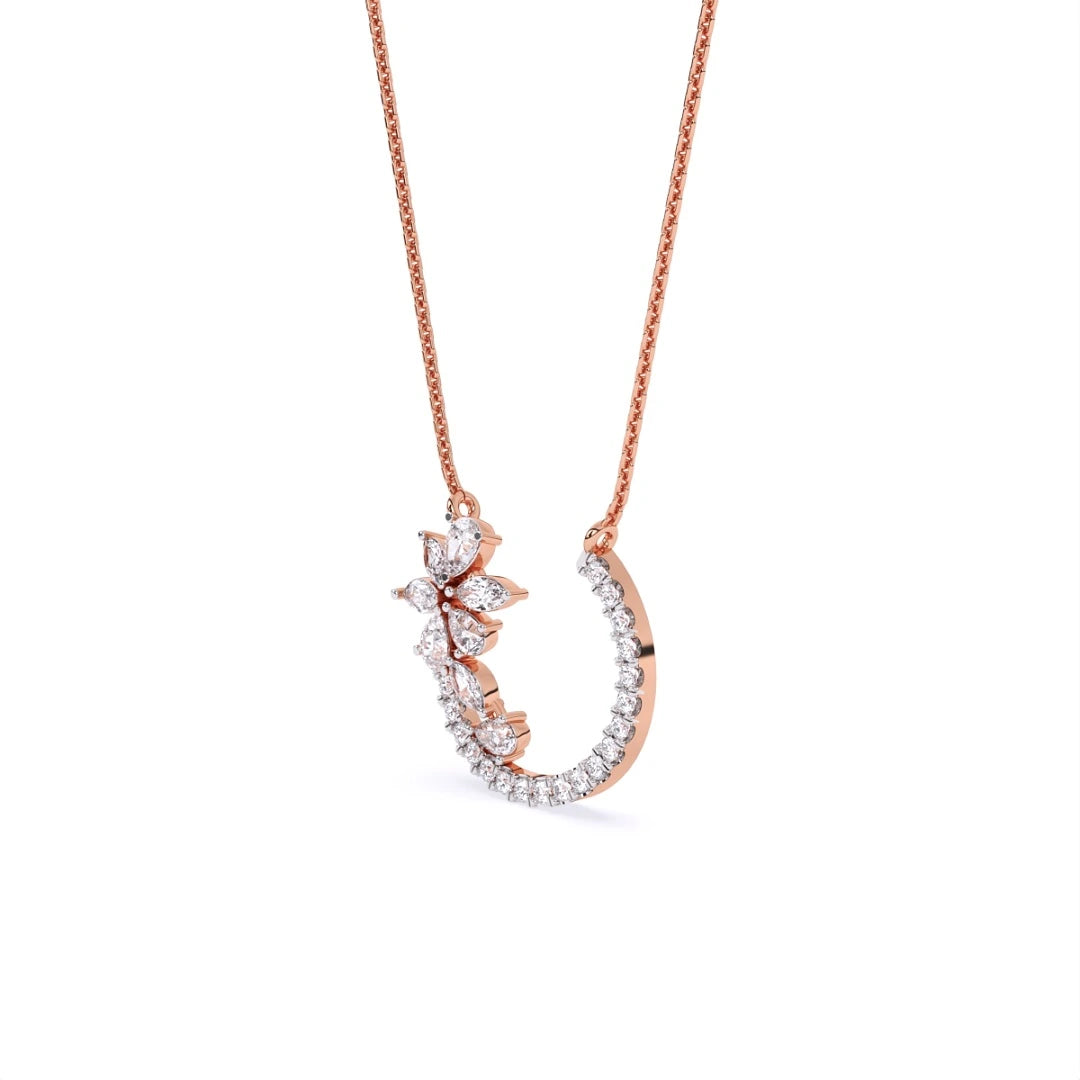 rose gold chain pendant for her