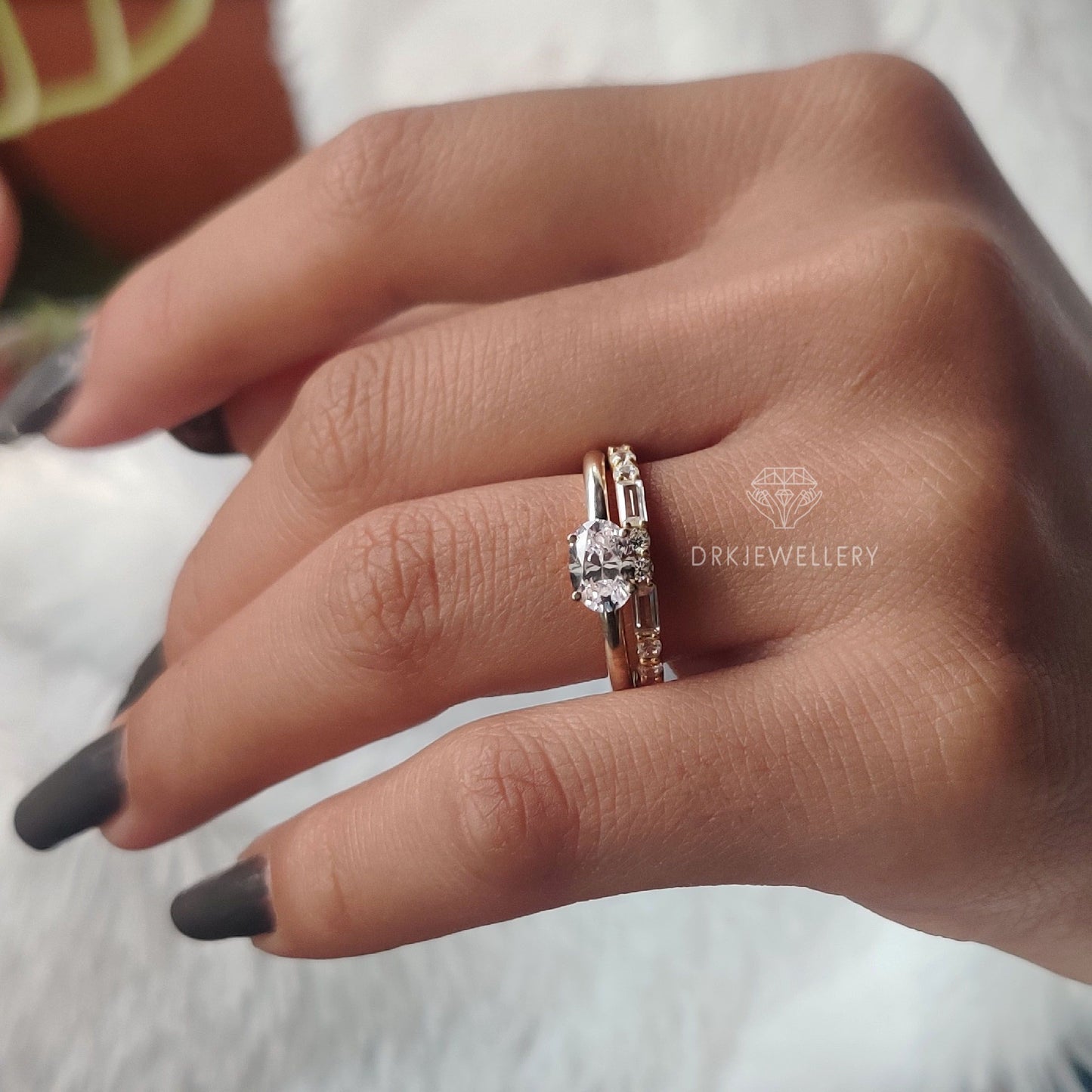 East West Baguette & Round Cut Eternity Band