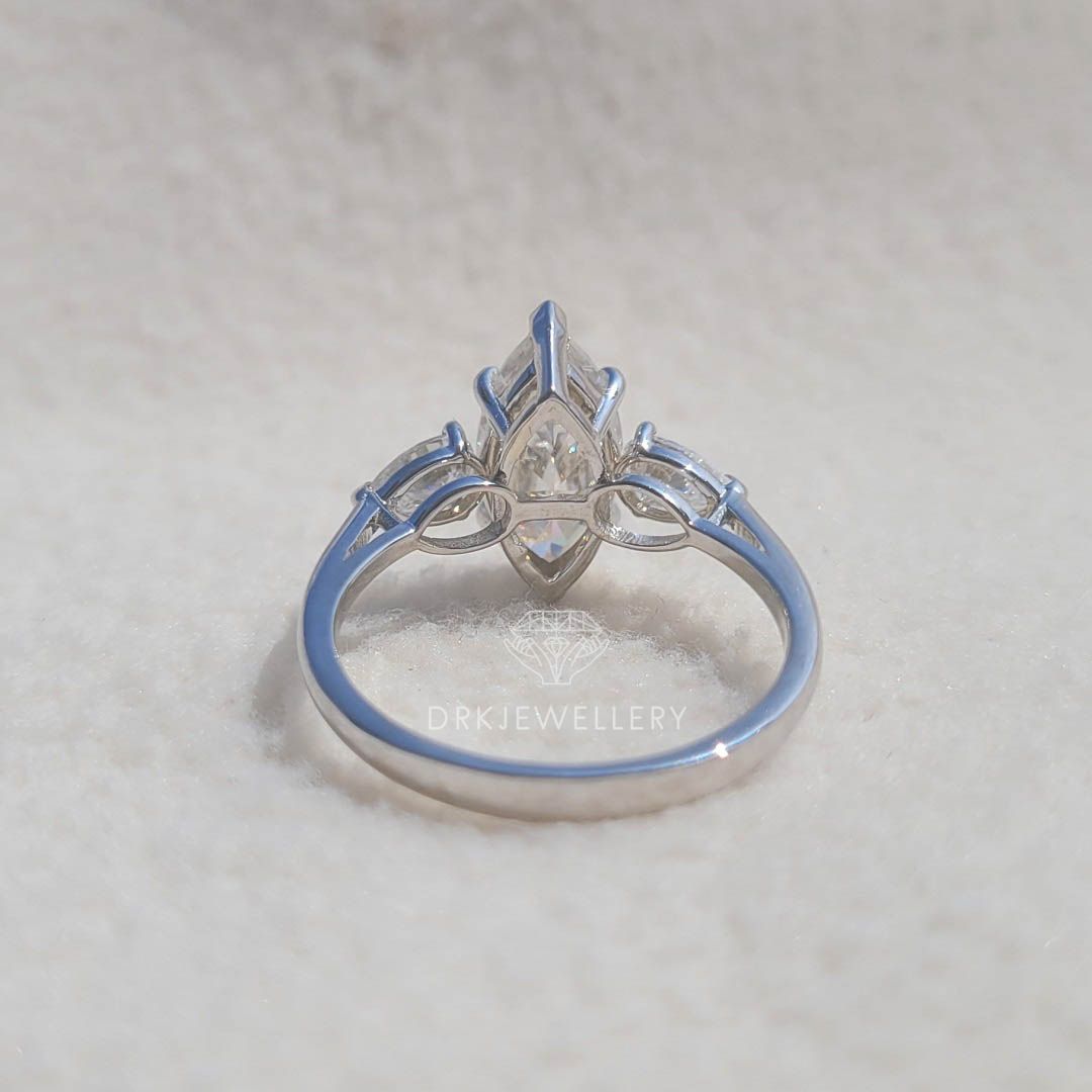 Three-Diamond Ring-14K-Gold