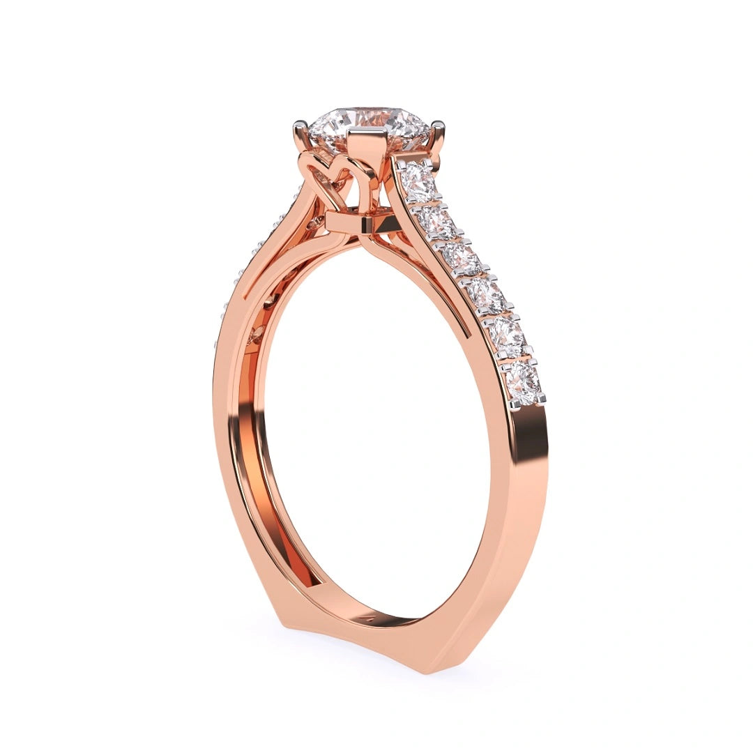 heart shank pave setting ring for her