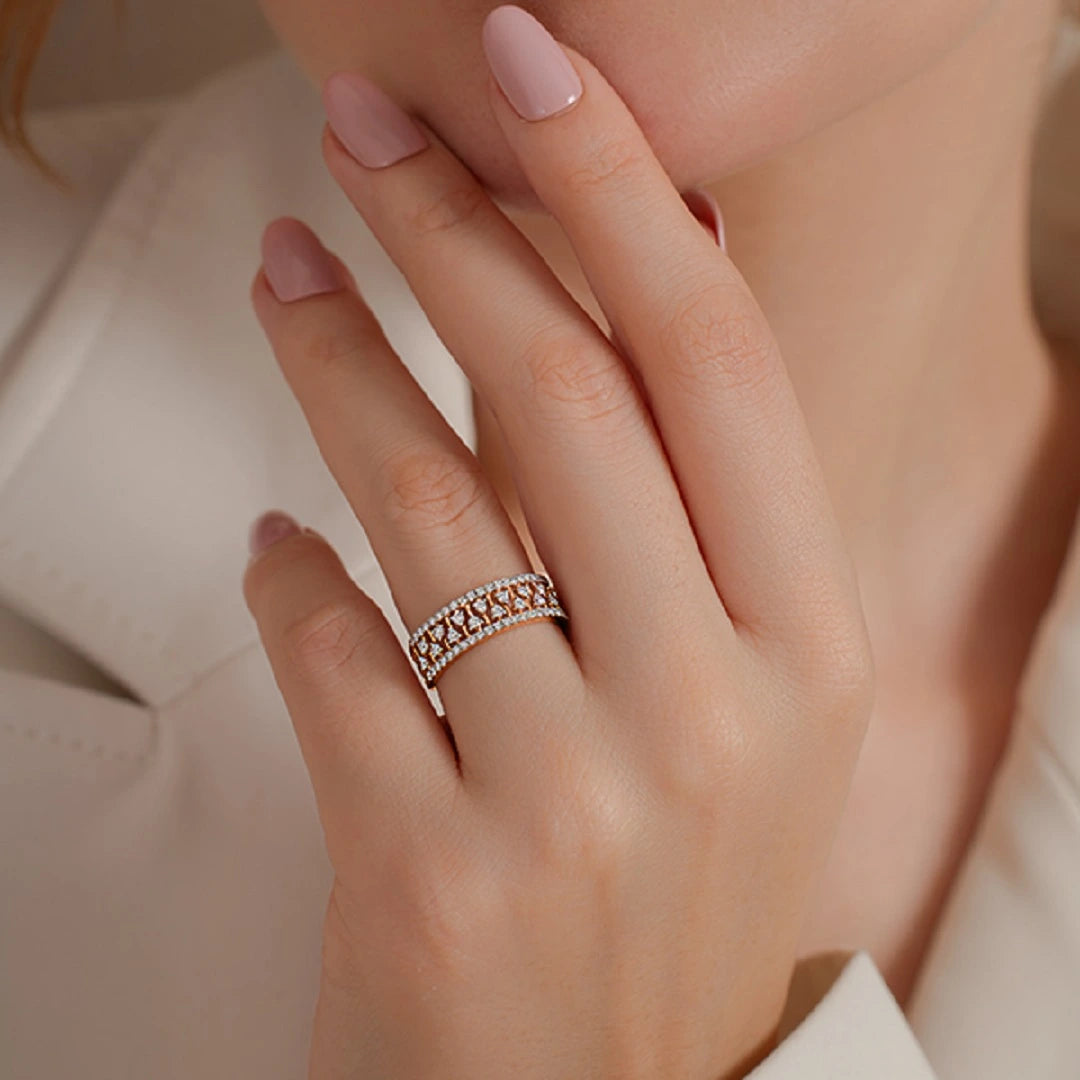 lab grown diamond channel setting band
